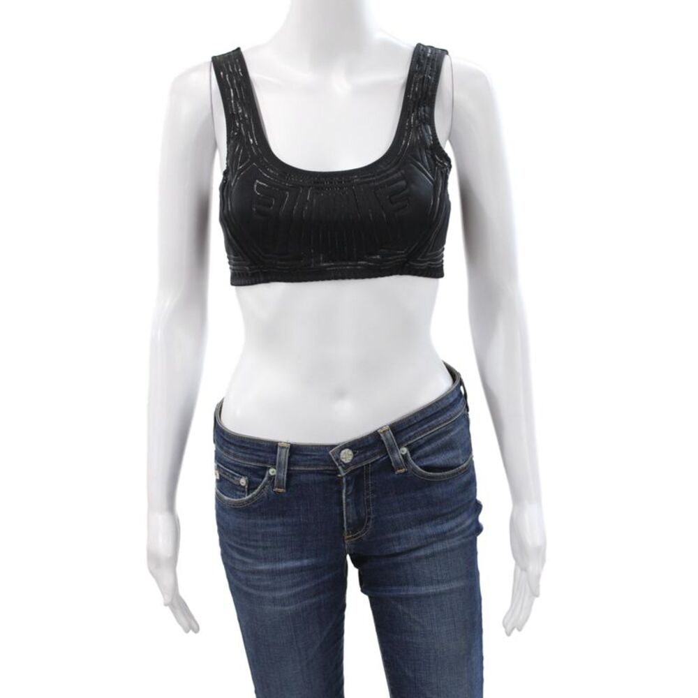 Fendi Womens Elastic Hook Closure Bra Black Size EUR 38
